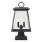 Z-Lite Broughton Outdoor Pier Mounted Fixture, 2-Light, 10.25 In.W x 21 In.H, Black/Clear Beveled 521PHMS-SQPM-BK - alternate 8